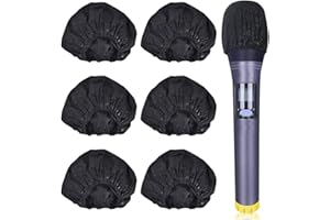 ACYDSR 40 Stück Einweg Vliesstoff Mikrofon Abdeckungen, Antibakteriell Mic Cover, Mikrofonabdeckung für die meisten tragbaren Mikrofone, Karaoke, Konzerte, Karaoke-Aufnahmen - Schwarz