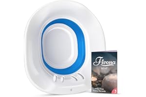 Fivona Unisex Sitz Bath Seat for Soak - Hemorrhoid, Fissure, Postpartum Care - BPA Free, Ergonomic Seat, Anti-Spill - Universal Fit - Yoni Steam Seat