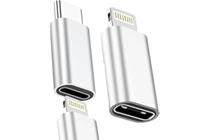 4T4+ USB C Adapter to Lighting & Lighting to USB C Adapter,2 Pack Charger Connector Support 25W PD Fast Charging,Data Transfer for iPhone 15/14/13/12,for iPad Pro,for Samsung,et