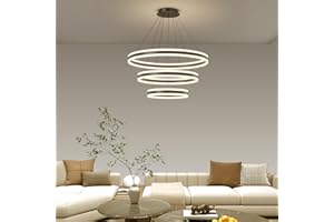 Mikeru 40+60+80CM Lampadario Moderno Cucina a Sospensione, 100W Lampadario LED Sospensione Con Telecomando 7600LM 10% al 100% Dimmerabile Tre Strati Luci a Sospensione per Isola Cucina, Soggiorno