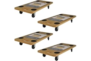 KS-DIREKT 4 er Transportroller mit Antirutschpunkten Rollbrett Transportbrett Möbelroller