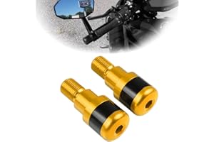 QJY-MOTOR PART-STORE 2pcs Moto Contrapesos Manillar Universal 22mm Manillar Extremo Topes CNC Aluminio para MT 01 MT01 MT-01 MT03 MT-03 MT07 MT-07 MT09 MT-09 MT10 MT-10 SP MT125- Oro