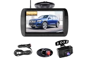 ANDUBEST Digital Wireless Reversing Camera kit with 4.3 Inch Monitor HD Image Night Vision Stable Signal Rear View Camera IP69 Waterproof 170° Wide Angle Backup Camera Lightweight Easy to Install