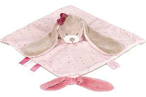 Nattou Cuddly Toy, Cloth, Nina the Rabbit, Companion from birth, 27 x 27 cm, Beige-Pink, 987165
