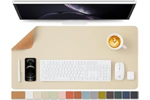 HOMIEAZICOZI Korkowa mata na biurko, dwustronna, podkładka, do biura i domu, do uporządkowania biurka, na akcesoria, idealna duża podkładka pod mysz, beżowa, 80 x 40 cm