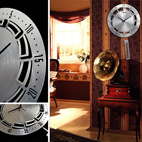 Zeit der Wand Einfache Art- und Weisekreative Wohnzimmer-Kunst-Wand-Taktgeber-stummer Quarz-Uhren europäischer Art-Pers5onlichkeit-Wand-Taktgeber Wanduhr ( Farbe : A ) - 2
