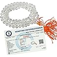 Reiki Crystal Products Clear Quartz (Sphatik) Mala 108 Round Bead 6mm Crystal Stone Mala/Necklace for Unisex