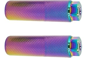 DAZZLEEX 2Pcs Bike Pegs,Aluminum Alloy Anti Skid Lead Foot,Stunt Spikes Pedal Bar Cylinder Grip 3/8 Inch Axle For Bike,Mountain Bikes(light blue)