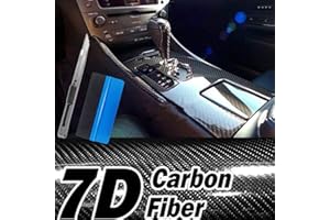 NewL Autocollant en vinyle 7D en fibre de carbone haute brillance avec libération d'air, sans bulles, anti-plis, livré avec outil d'installation (30 cm x 152 cm)
