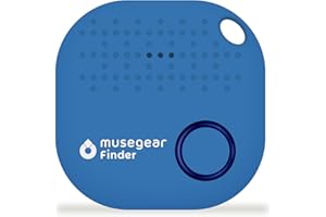 musegear Schlüsselfinder mit Bluetooth App aus Deutschland I Maximaler Datenschutz I hellblau 1er Pack I Für iOS & Android I Schlüssel Finden