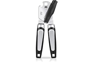 KANGSIT Tin Opener, 3-in-1Can Opener Handheld Heavy Duty Stainless Steel Can Openers with Multifunctional Bottle Opener