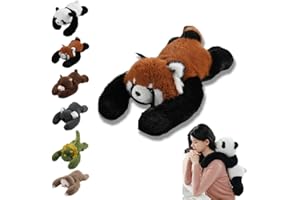 GENERIC Peluche lestée, Animaux lestés pour Adultes, Coussin lesté pour soulager l'anxiété et favoriser Le Sommeil (Panda Roux, 45CM)