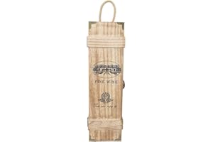 HERCHR Scatola per Vino in Legno,Confezione Portabottiglia in Legno,Scatole Rregalo in Cassa di Legno per Bottiglia Singola con Coperchi per Vino Champagne,Scatola Portabottiglie Personalizzata