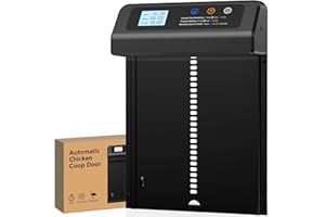Waabose 2024 Automatische Hühnerklappe mit Timer und Manuell öffnen, Elektrische Hühnerklappe mit LCD-Bildschirm, Einklemmschutz, hühnerklappe Automatisch Batterie, Hühnertür für Schutz des Huhns