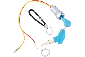 SOAJEE Universal 2 Wires Ignition Key Switch for Motorcycle ATV Electric Bicycle Quad Electric Scooter Go Kart Moped Buggy Choppers Pocket Pit Dirt Mini Super Bike