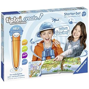 Ravensburger tiptoi Create Starter 00805: Bolígrafo y Viajes por el Mundo, Libro Creativo para niños a Partir de 6 años, con función de grabación