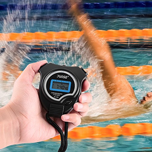 Digitale Stoppuhr Timer Handheld Digital Stoppuhr für Sports Training , Schwarz - 7