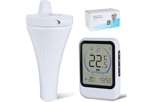 2025 Förbättrat Pooltermometer Digital Trådlös, IPX7 WLAN Flytande Vattentermometer Med LCD-monitor För Inomhustemperatur För 80m Räckvidd, Bastermometer För Isbad, Bassänger, Bubbelpooler, Spa