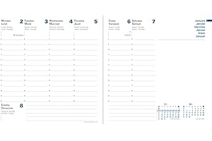 Quo Vadis - Recharge Agenda - 2026 - Exécutif Recyclé - Semainier Planning - Multilingue - 13 mois de décembre à décembre - 16x16 cm - Papier Clairefontaine recyclé - Fabrication française