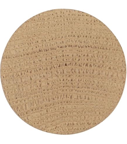 Set Di 10 Pomelli Per Mobili In Legno Di Quercia Laccato Naturale - Diametro 32 Mm, Per Ante Cucina E Cassetti, Stile Vintage