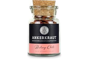 ‎ANKERKRAUT Ankerkraut Birdseye Chili, ganze Chili-Schoten, extrem scharf, Asiatische Afrikanische Mexikanische Gerichte Würzen, Chilli-Sauce verfeinern, 35 g im Korkenglas
