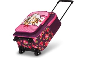 Noey & Lou Kinderkoffer Trolley Rucksack Brustbeutel Koffer Kinder Jungen Mädchen Fabrizio Weichgepäck (M1 Pink 3, M1)