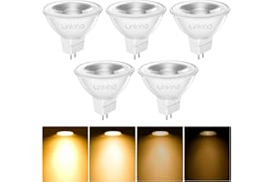 Linkind Dimmbar GU5.3 LED Lampe 5.5W, entspricht 50 Watt, 2700K Warmweiß 12 Volt AC/DC MR16 LED Reflektor GU5.3 Spot, 36° Abstrahlwinkel 465Lm LED Leuchtmittel MR16 Birne, 5 Stück