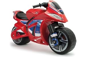 Moto Porteur Enfant 4 5 6 et 7 Ans sans Pédales - Winner Honda Racing XL Stable + Ergonomique - Moto Draisiènne 4 Ans Roues Larges + Transport Facile + Style Course | INJUSA