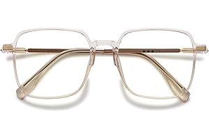 VEVESMUNDO Blaulichtfilter Lesebrille Metall Groß Stylisch Rechteckig Anti Blaulicht Lesehilfen Sehhilfe Brille für Damen Herren