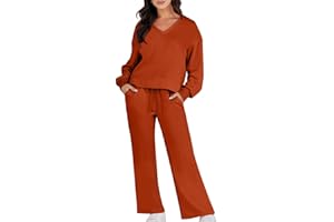 vokkrv Conjunto Chándal Mujer Invierno Otoño Chándal 2 piezas Conjunto Casual Deportivo Sudaderas sin Capucha y Pantalones Deporte Largos Conjunto Dos Piezas Elegante Sudaderas Deportiva