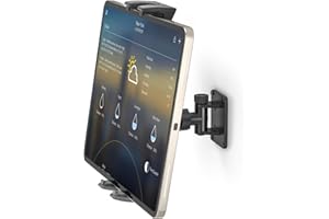 Tendak Uchwyt ścienny na tablet – obracany o 360° uchwyt ścienny do tabletu, do samochodu, na deskę rozdzielczą, uniwersalny uchwyt na tablet, do biura i domu, kompatybilny z tabletami o przekątnej
