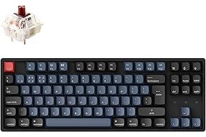 Keychron K8 Pro QMK/VIA Custom Wireless Mechanical Keyboard, Hot-Swappable Aluminum Frame TKL ISO-UK-Layout Programmable Keyboard RGB Backlit, Gateron G Pro Brown Switch for Mac Windows Linux