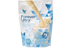 FOREVER LIVING PRODUCTS Forever Ultra Vanilla Protein Shake, 21g Soja Eiweiß, Pulver, sättigender Mahlzeitersatz, ohne Konservierungsstoffe, glutenfrei (15 Portionen, 375 g)
