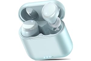 TOZO T6 Mini Auriculares Inalámbricos Bluetooth 5.3 con Control Táctil ORIGX 2.0 Acústico EQ Ajuste 50H Reproducción Soporta Carga Inalámbrica y USB Tipo C IPX8 Azul Claro