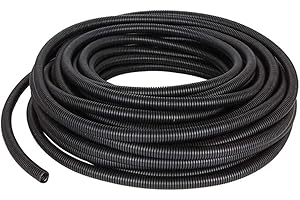 MOCNT Tubo Corrugato Flessibile Auto Tubo Guaina Isolante Protettivo Cavo Filo per Guaina Ondulata Cavi Elettrici Gestione Cavo Ordinato Esterno 21mm Lunghezza 10 Metri