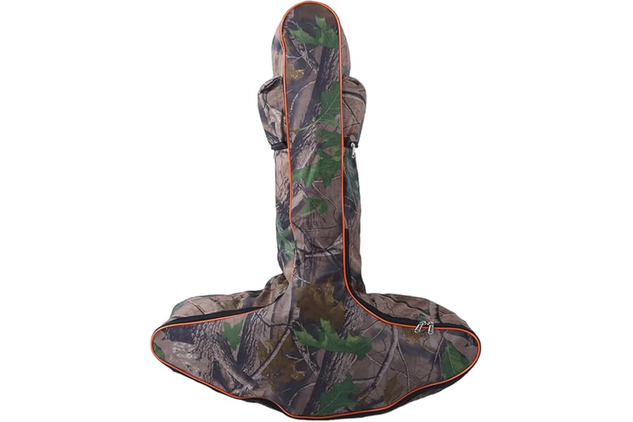 ZASCHMOY Crossbow Storage Bag - T Shape Archery Case - Adjustable & Lightweight Camouflage Hunting Bow Bag - Double Zipper Design with Tool Storage - Approx. 89cm/35in Length