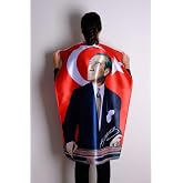ZC Bayrak Atat&uuml;rk Baskılı T&uuml;rk Bayrağı 70x105 cm Raşel Kumaş Dijital Baskı