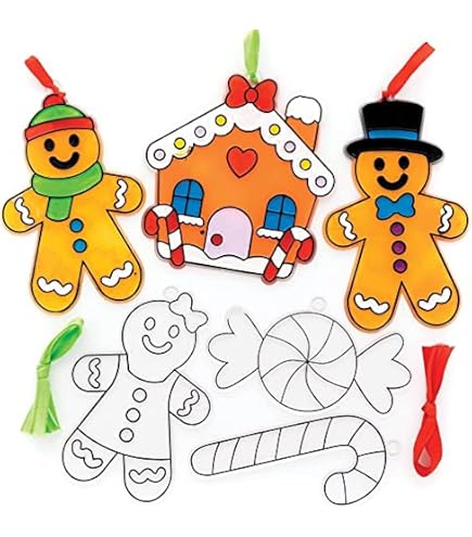 Decorazioni Acchiappasole Fiocco Di Neve Baker Ross | 10 Pezzi Per Bambini Da Colorare E Appendere - 6