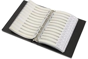 DollaTek 1% 0402 SMD Widerstand Sortierter Ordner (0 Ohm-10M Ohm) 170value x 50pcs = 8500pcs Beispielbuch