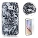 Produktbild Samsung Galaxy S6 Hülle,Samsung Galaxy S6 Etui,CaseHome Schwarz Spitze Lotus Entwurf Weiche TPU Ränder SchutzSchutzhülle mit Bändselloch Leichte kratzfeste stoßdämpfende Schutzhülle