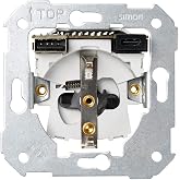 SIMON - Schuko Plug with USB Charger A+C Triple, Series 75, Compatible with Series 75, 31, 82 and 88 Covers, Suitable for Ind