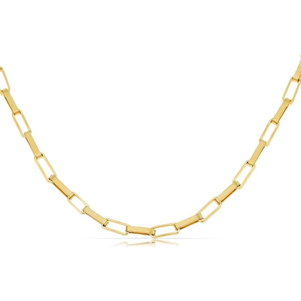 Bracciale Delicato 2 Mm Bracciale Donna In Oro Giallo 10 Kt, Maglia Paperclip Delicata - Lunghezza 7 Pollici, Larghezza 2 Mm Bracciali Donna In Oro