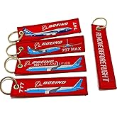 Genel Boeing 737, 747, 777, 787 Anahtarlık 4l&uuml; Set, Kırmızı, &Ccedil;ift Y&uuml;zl&uuml;, Dirayetli, Modern Stil, Pamuk Malzeme, U&ccedil;ak Tema, Ko