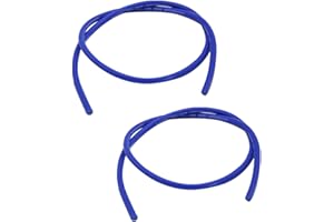 TAKPART 2x 8mm Silikon Zündkabel （Blau 1m）