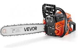 VEVOR 508 mm 62cc 2,7 kW bensinskärare med 2-taktsmotor | för träbearbetning och loggning, synkroniserad gasstart, halkfritt