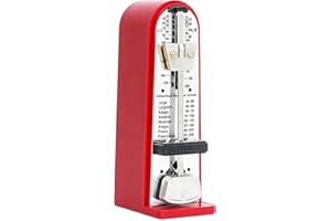 JISADER Metronomo meccanico Accurate Track Beat Tempo, metronomo professionale per chitarra ukulele, Rosso