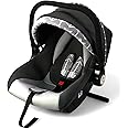MomNess Infant/Baby Car Seat & Carry Cot with Canopy, Convertible to Car seat, Rocking Chair, Carry Cot & Feeding Chair, 0 to 18 Months (Black Grey)