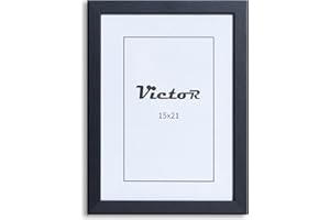 Victor Marcos de Fotos Klee Negro 15x21 cm (A5) - Marco Moderno Sencillo Madera 15x21 - Marco Negro 15x21