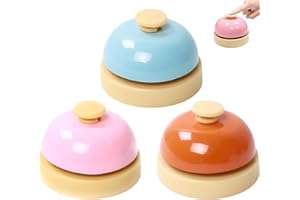 AONAYO 3 unidades de timbre de mesa, campanas de mesa, campanas de gato, campanas de recepción, campanas para perros, campanas de Navidad, campanas para la escuela, restaurantes, hoteles, bares, cocina