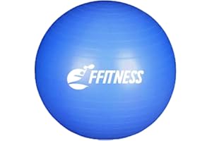 FFitness Total Body Balance Ball per Ginnastica prenatale | Big Gymball (55 65 75 85 95 cm) antiscoppio per Core Stability | Esercizi Addominali, Resistenza, potenziamento